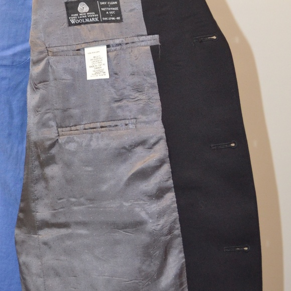 Calvin Klein 42R Sport Coat Blazer Suit Jacket Bla - Picture 6 of 8